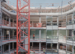 immeuble de bureaux en travaux