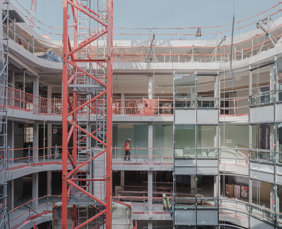 immeuble de bureaux en travaux